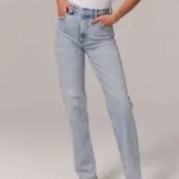 Abercrombie & Fitch Denim - Abercombie & Fitch 90's Slim Straight Ultre High Rise Classic  Jeans Sz 26